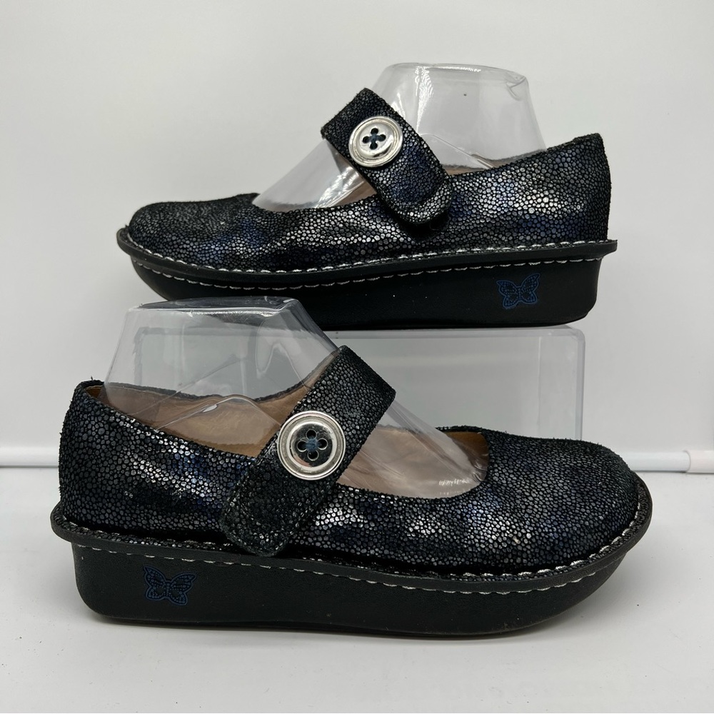 Alegria Paloma Slip On Clog Mary Jane Flat Womens Size 38 PAL-233 Black 8-8.5